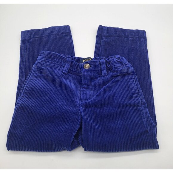POLO Ralph Lauren Boys 3T Blue Corduroy Pants Holiday School Pic Church Preppy - Picture 5 of 11